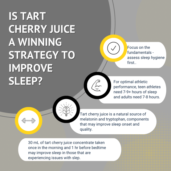 tart cherry juice aid on recovery and sleep for athletes